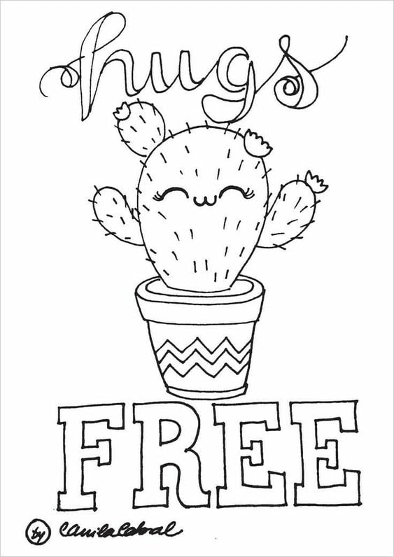 Desenhos-tumblr-para-colorir-facil-infantil-cactus