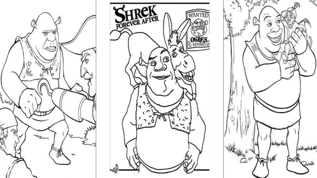 Shrek para colorir e desenhos para imprimir do personagem