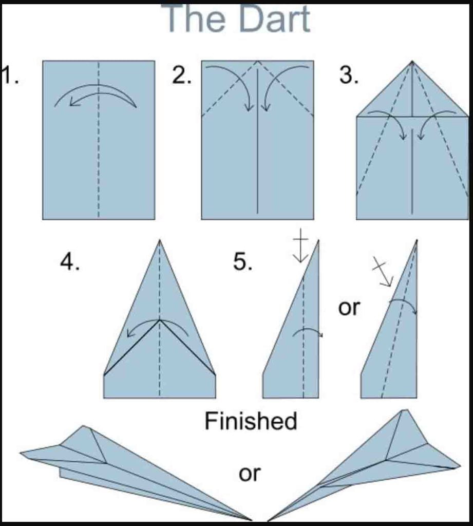 como fazer Avião de papel Dart