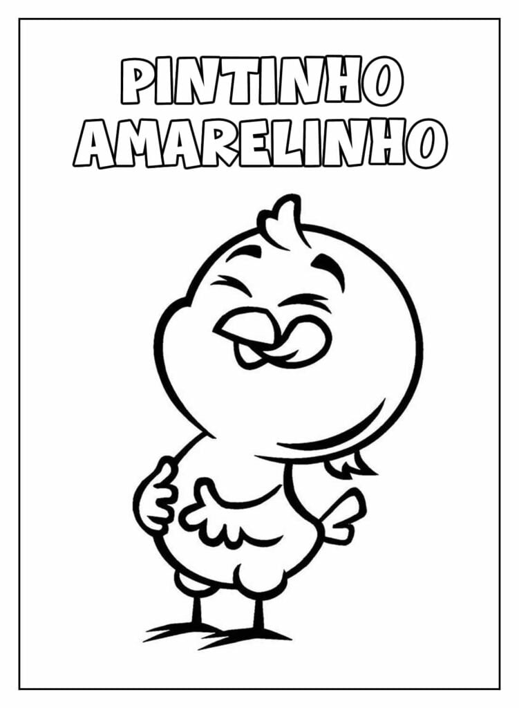 desenho-de-Pintinho-amarelinho-para-colorir