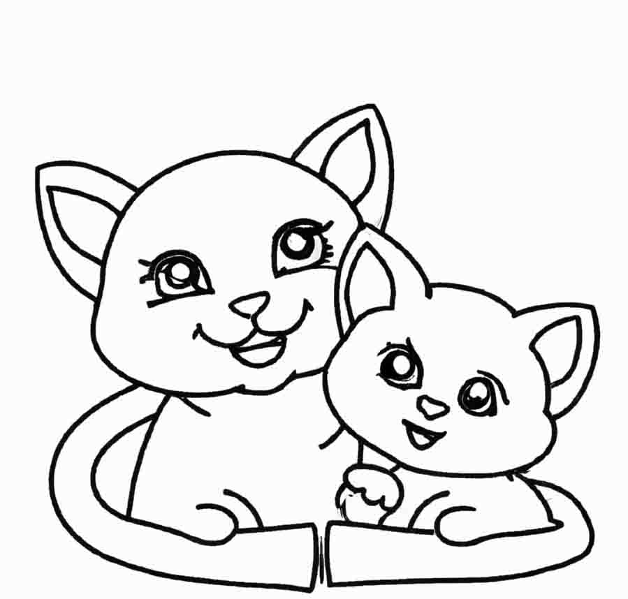 Gatinho fofinho-desenho-gato-para-colorir