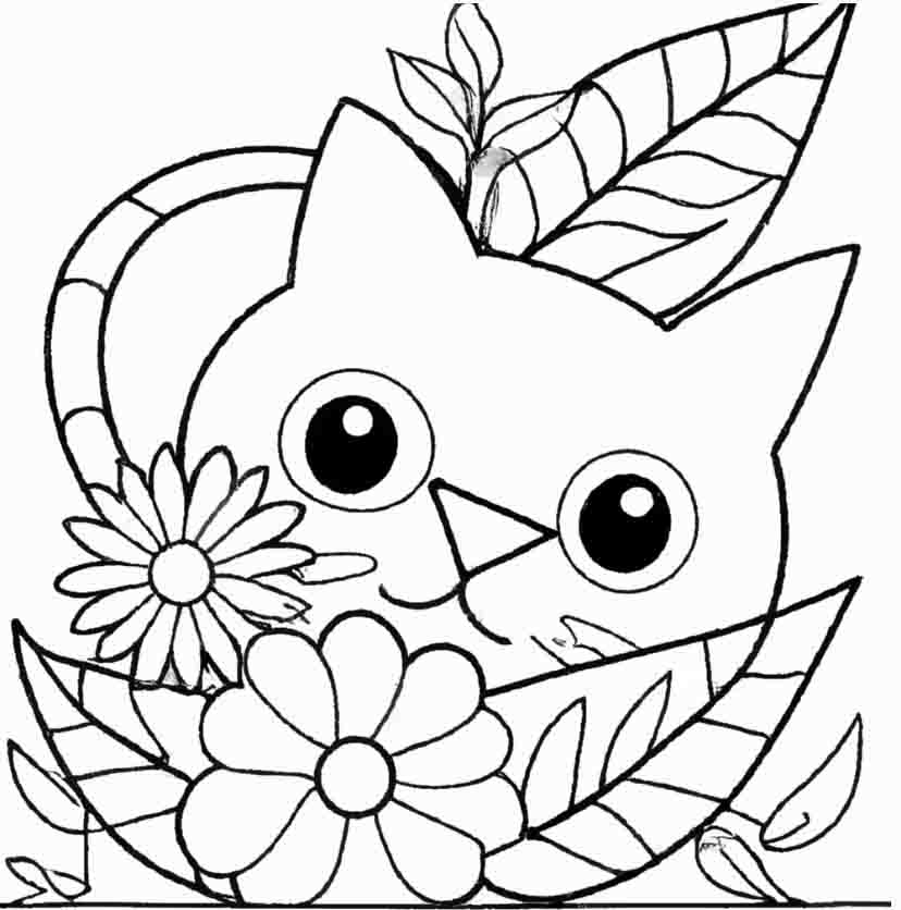 desenho-para-colorir-gatinho