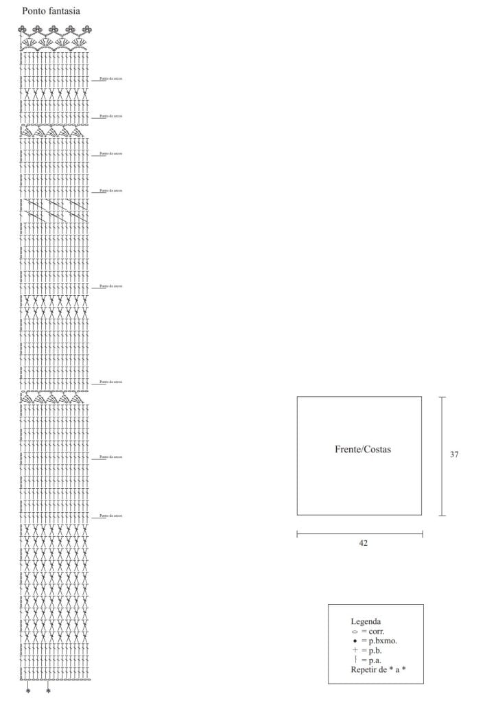 grafico saia de croche susi ponto fantasia