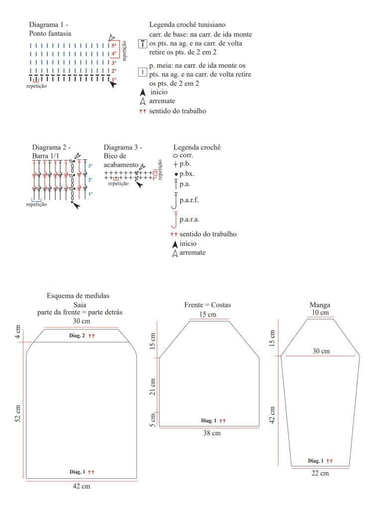 Conjunto Bordô de crochê encantador com passo a passo e gráfico