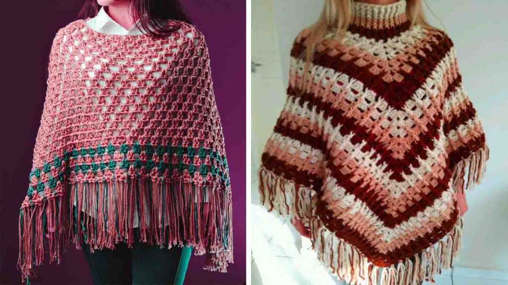 Poncho Duo de crochê