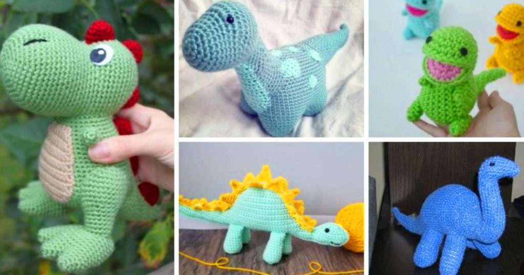 Amigurumi de dinossauro