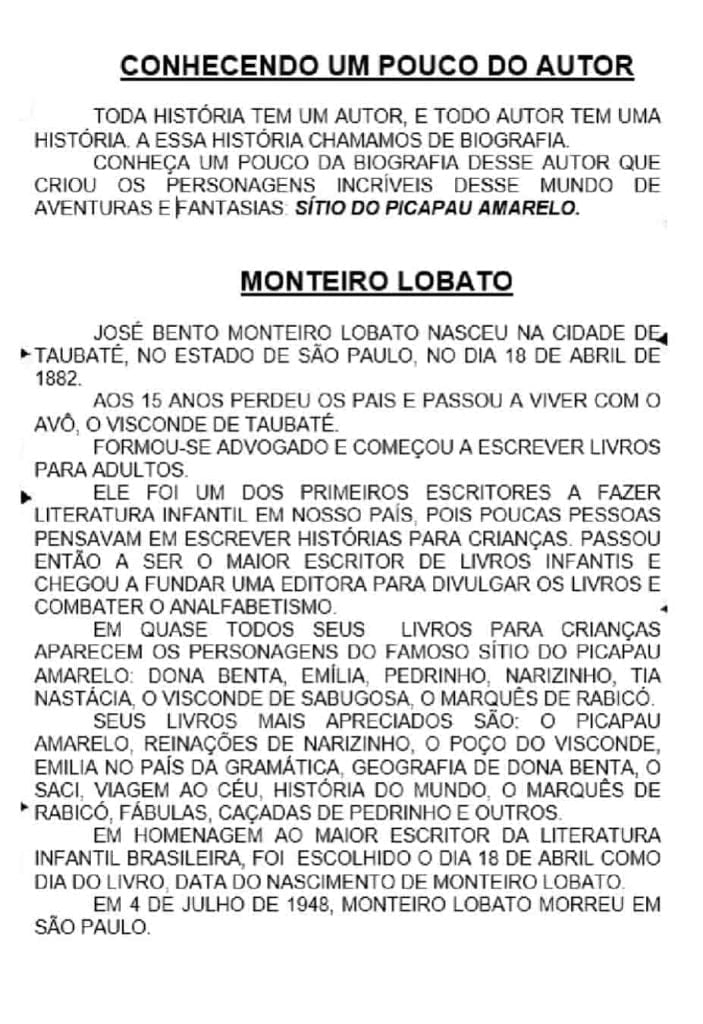 História de Monteiro Lobato