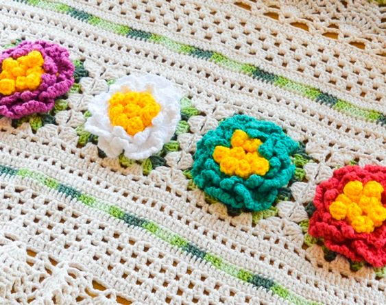 Tapete-de-Croche-com-Flores-Coloridas