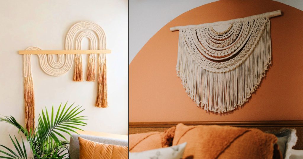 decoração com macrame para a casa