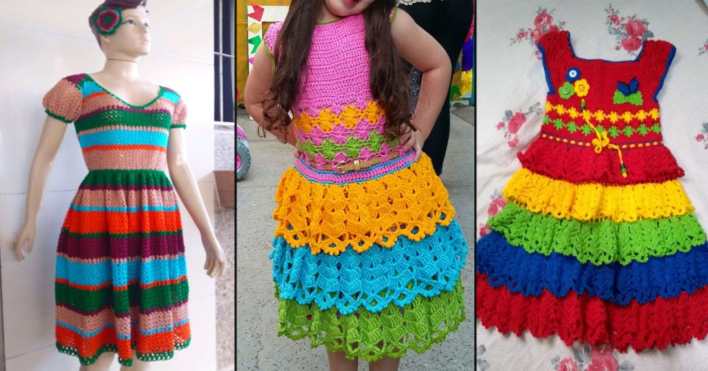 vestido de crochê para festa junina