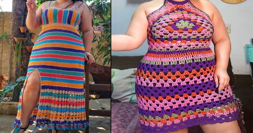 Vestido de Praia em Crochê Plus Size