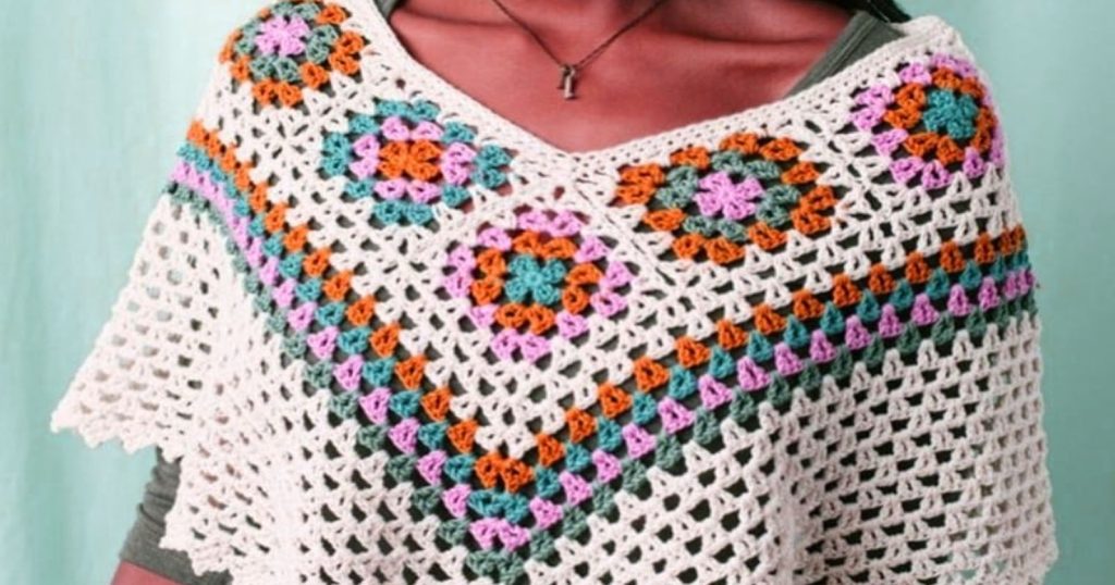 poncho de croche plus size