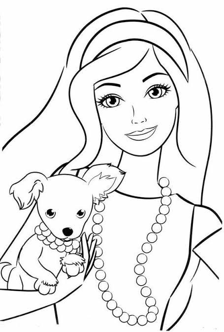 Barbie-e-cachorrinho-para-colorir