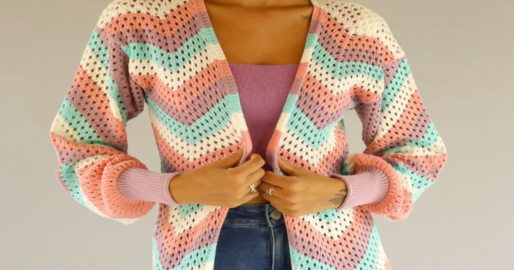 Cardigan Colors de croche