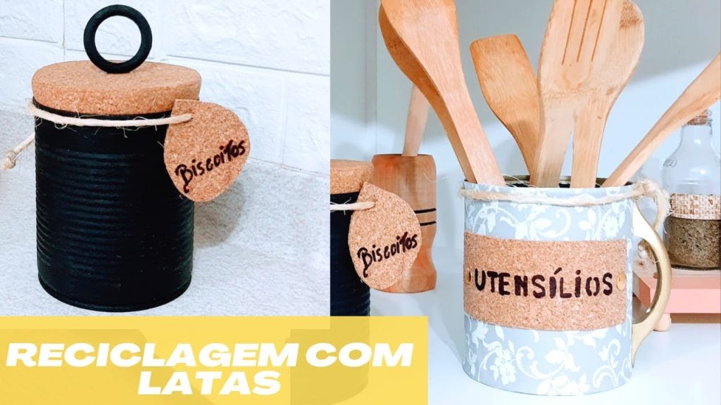 Latas de Alumínio Porta-utensílios