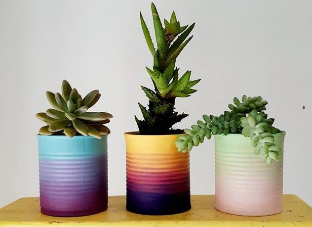 Latas de Alumínio Vasos de Plantas