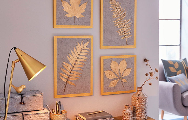 Quadros decorativos de caixas de papelão