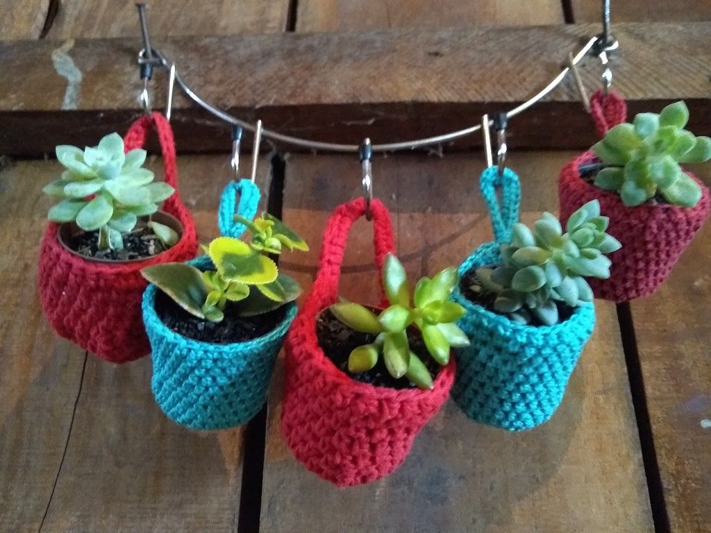 croche para vasinhos de planta