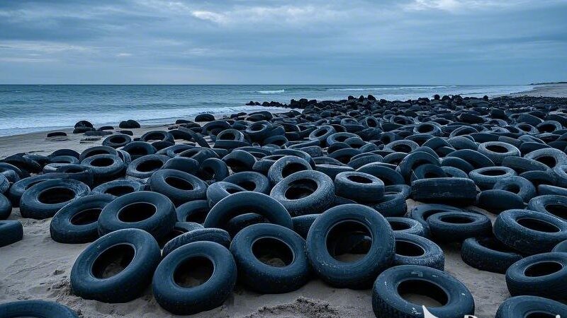 Porque milhares de pneus estão aparecendo nas areias das praias?